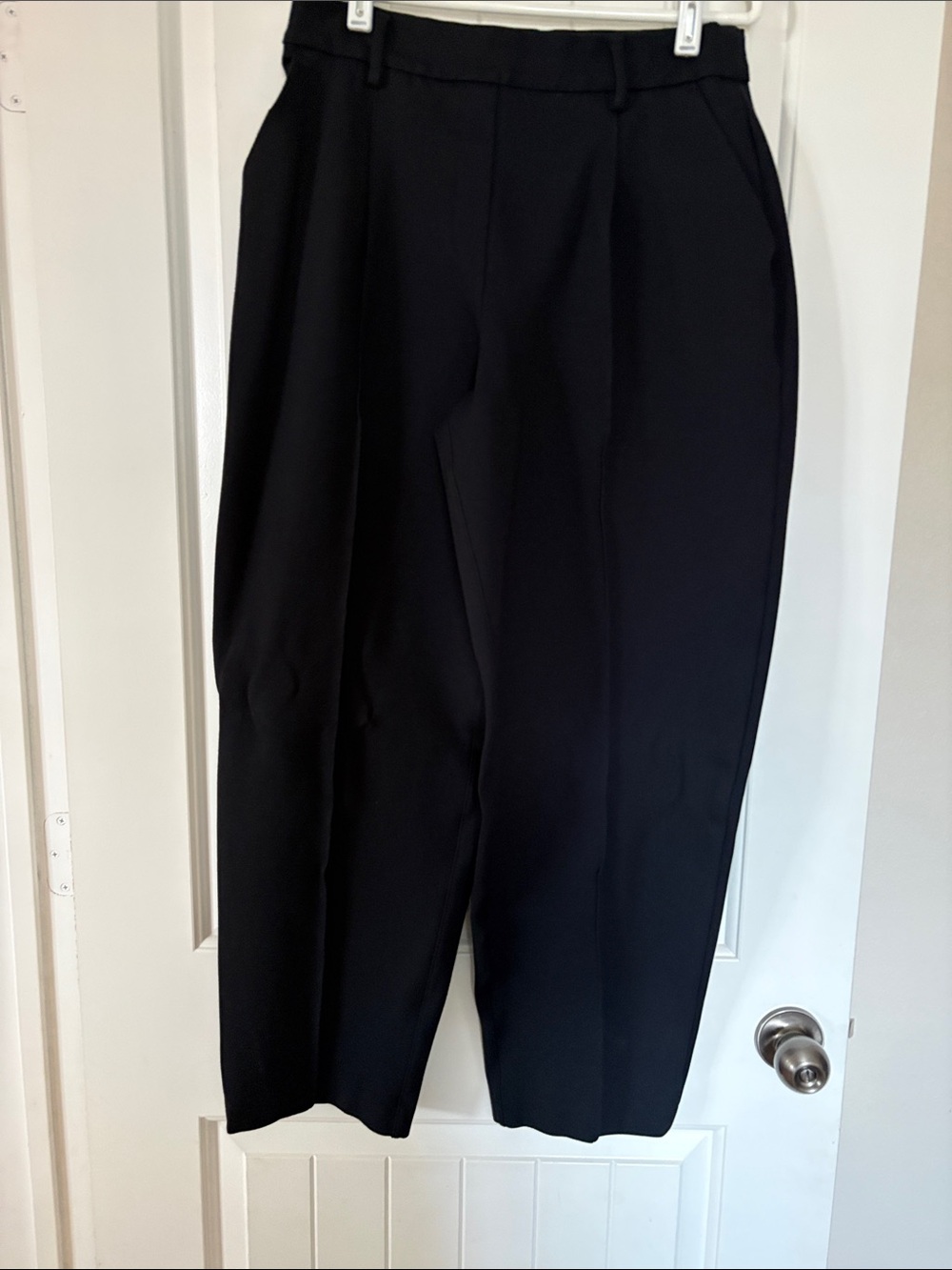 SPANX Black Barrel Dress Pants Seemed Ponte